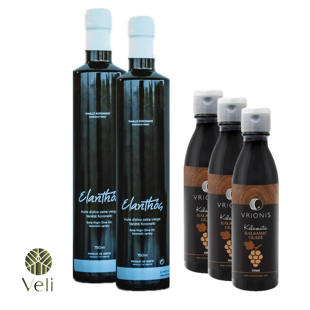 la_meilleure_huile_d'olive_grecque_elanthos_avec_vrionis_glaçage_balsamique_disponible_a_veli.ca